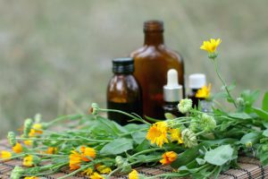 Calendula flower essential oil and tincture.